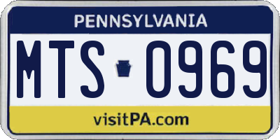 PA license plate MTS0969