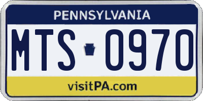 PA license plate MTS0970