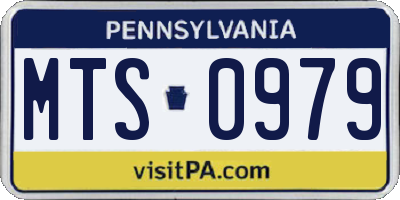 PA license plate MTS0979