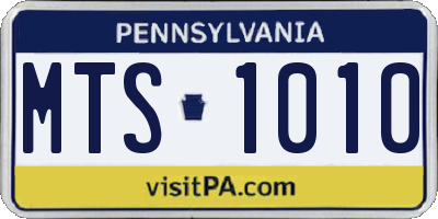 PA license plate MTS1010