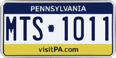 PA license plate MTS1011