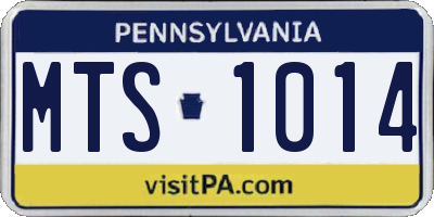 PA license plate MTS1014