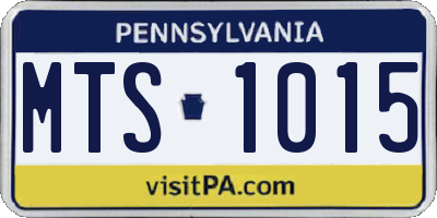 PA license plate MTS1015