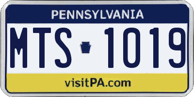PA license plate MTS1019