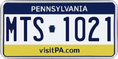 PA license plate MTS1021