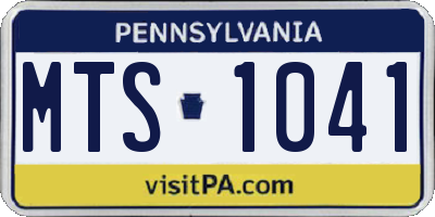 PA license plate MTS1041
