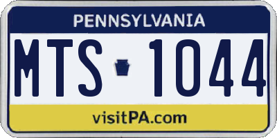 PA license plate MTS1044