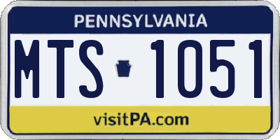 PA license plate MTS1051