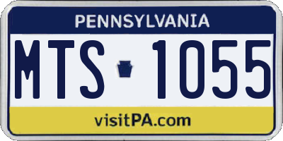 PA license plate MTS1055