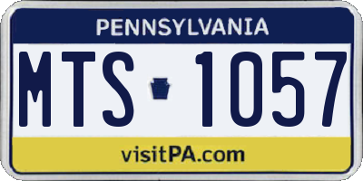 PA license plate MTS1057