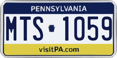 PA license plate MTS1059