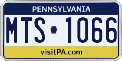 PA license plate MTS1066