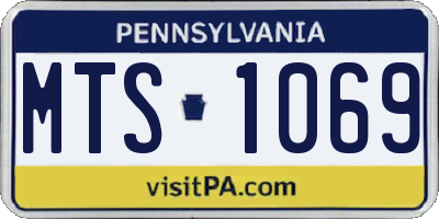 PA license plate MTS1069