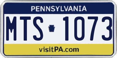 PA license plate MTS1073
