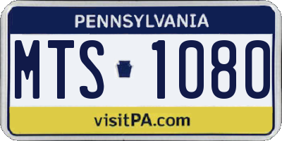 PA license plate MTS1080