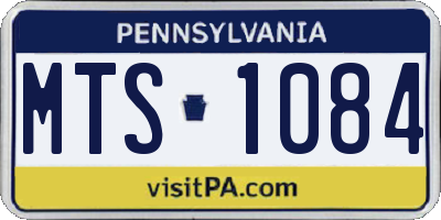 PA license plate MTS1084