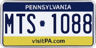 PA license plate MTS1088