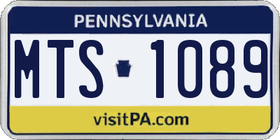 PA license plate MTS1089