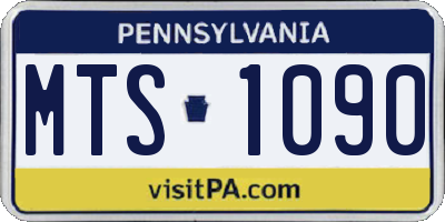 PA license plate MTS1090