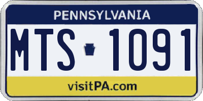 PA license plate MTS1091