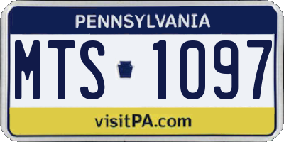 PA license plate MTS1097