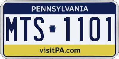 PA license plate MTS1101