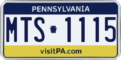 PA license plate MTS1115
