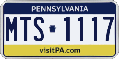PA license plate MTS1117