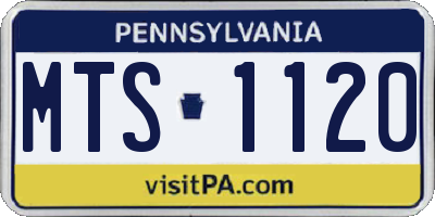 PA license plate MTS1120