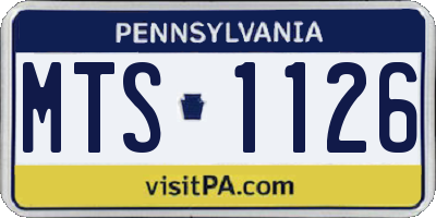 PA license plate MTS1126