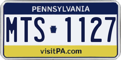 PA license plate MTS1127