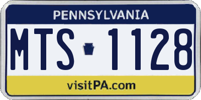 PA license plate MTS1128
