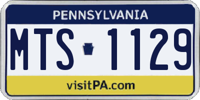PA license plate MTS1129