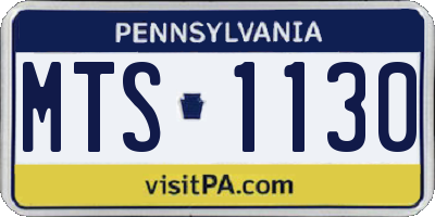 PA license plate MTS1130