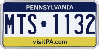 PA license plate MTS1132