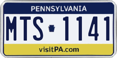 PA license plate MTS1141