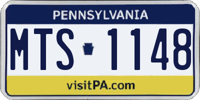 PA license plate MTS1148