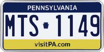 PA license plate MTS1149