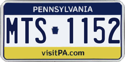 PA license plate MTS1152