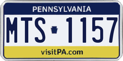 PA license plate MTS1157