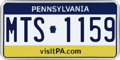PA license plate MTS1159