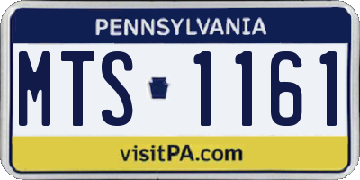 PA license plate MTS1161