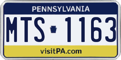 PA license plate MTS1163