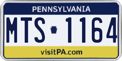 PA license plate MTS1164