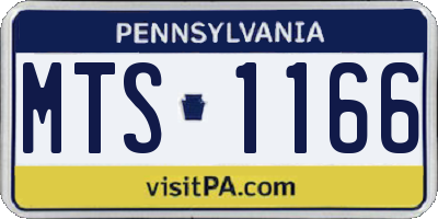 PA license plate MTS1166
