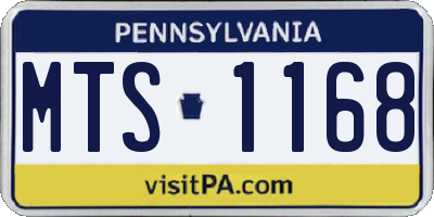 PA license plate MTS1168