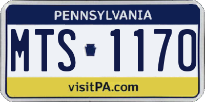 PA license plate MTS1170