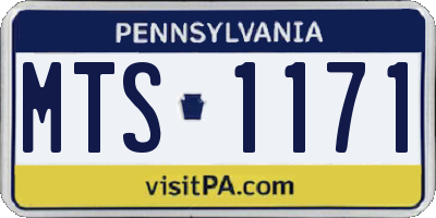 PA license plate MTS1171