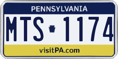 PA license plate MTS1174
