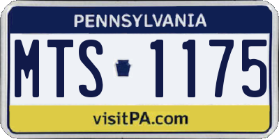 PA license plate MTS1175
